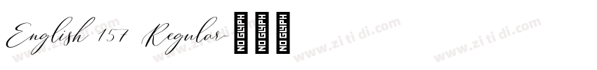 English 157 Regular字体转换